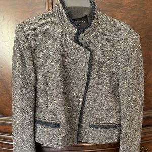 Theory cropped tweed blazer. NWOT